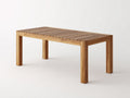 Table de jardin - bois massif - 180x90x75 cm - marron - style contemporain à lattes