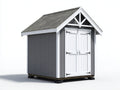 Abri de jardin - Bois - 160 x 120 x 215 cm - Gris anthracite-Blanc - Style traditionnel