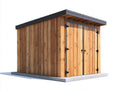 Abri de jardin - Bois-Acier - 220 x 170 x 215 cm - Bois naturel-Anthracite - Style contemporain