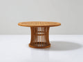 Table de jardin - bois massif - 120 x 120 x 75 cm - brun clair - style contemporain